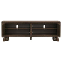 Trotter 71-inch 4-Door Wood TV Stand Media Console Brown