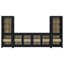 Denison 3-piece Entertainment Center 79-inch TV Stand Black
