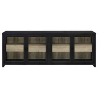 Denison 3-piece Entertainment Center 79-inch TV Stand Black