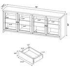 Denison 3-piece Entertainment Center 79-inch TV Stand Black