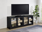 Home & Sleep Outlet - Denison 79-inch 4-door TV Stand Media Console Black