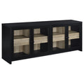 Home & Sleep Outlet - Denison 79-inch 4-door TV Stand Media Console Black