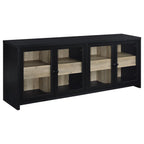 Home & Sleep Outlet - Denison 79-inch 4-door TV Stand Media Console Black