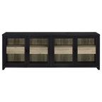 Home & Sleep Outlet - Denison 79-inch 4-door TV Stand Media Console Black