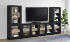 Home & Sleep Outlet - Denison 79-inch 4-door TV Stand Media Console Black