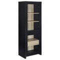 Home & Sleep Outlet - Denison 67-inch 2-door Media Tower Storage Cabinet Black