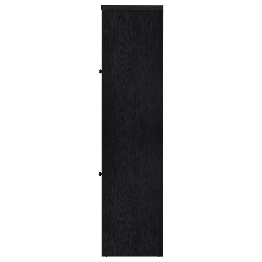 Home & Sleep Outlet - Denison 67-inch 2-door Media Tower Storage Cabinet Black