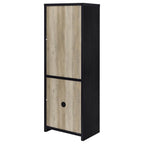 Home & Sleep Outlet - Denison 67-inch 2-door Media Tower Storage Cabinet Black