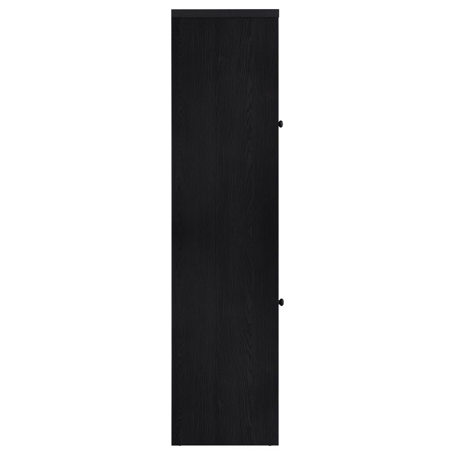 Home & Sleep Outlet - Denison 67-inch 2-door Media Tower Storage Cabinet Black