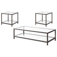 Trini 3-piece Coffee and End Table Set Black Nickel