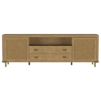 Arini Rattan Cane 2-door TV Stand Media Console Sand Wash