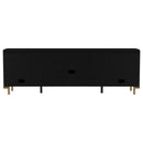 Arini Rattan Cane 2-door TV Stand Media Console Black