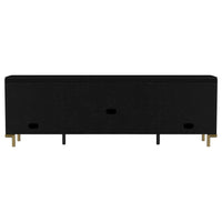 Arini Rattan Cane 2-door TV Stand Media Console Black