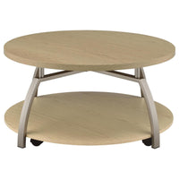 Dacre 2-piece Round Coffee and End Table Set Greige