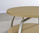 Dacre 2-piece Round Coffee and End Table Set Greige