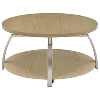 Dacre 3-piece Round Coffee and End Table Set Greige