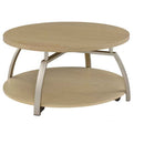 Dacre Round Engineered Wood Top Coffee Table Greige