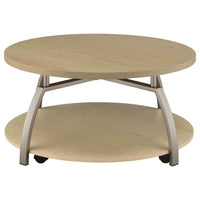 Dacre Round Engineered Wood Top Coffee Table Greige