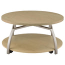 Dacre Round Engineered Wood Top Coffee Table Greige