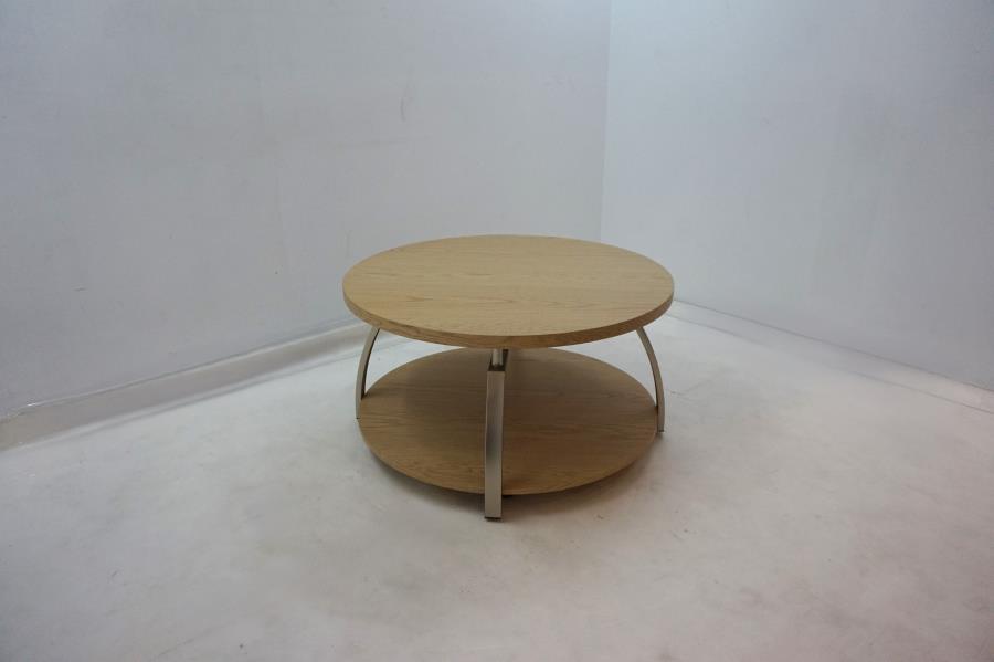 Home & Sleep Outlet - Dacre Round Engineered Wood Top Coffee Table Greige