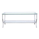 Saide Rectangular Glass Top Coffee Table Chrome