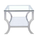 Saide Rectangular Glass Top Coffee Table Chrome