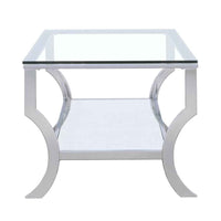 Saide Rectangular Glass Top Coffee Table Chrome