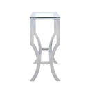 Saide Rectangular Glass Top Entryway Console Table Chrome