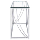 Lille Glass Top Entryway Console Table Accents Chrome