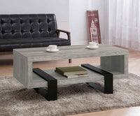 Dinard Engineered Wood Cocktail Coffee Table Grey Driftwood