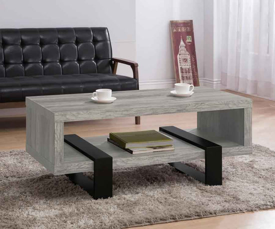Dinard Engineered Wood Cocktail Coffee Table Grey Driftwood