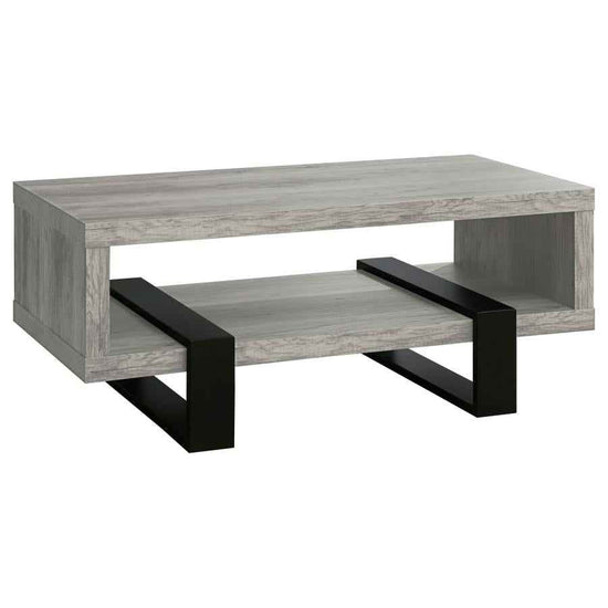 Dinard Engineered Wood Cocktail Coffee Table Grey Driftwood