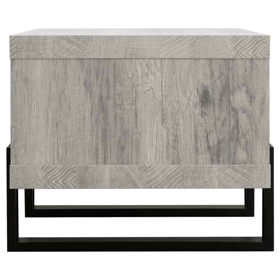 Dinard Engineered Wood Cocktail Coffee Table Grey Driftwood