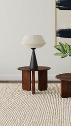 Home & Sleep Outlet - Dale Round Solid Mango Wood Side End Table Brown