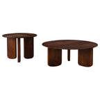 Home & Sleep Outlet - Dale 2-piece Solid Wood Coffee and End Table Set Brown