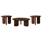 Home & Sleep Outlet - Dale 3-piece Solid Wood Coffee and End Table Set Brown