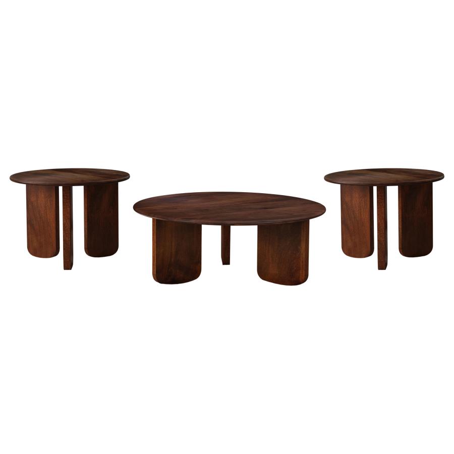 Home & Sleep Outlet - Dale 3-piece Solid Wood Coffee and End Table Set Brown