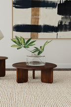 Home & Sleep Outlet - Dale Round Solid Mango Wood Coffee Table Brown