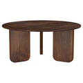 Home & Sleep Outlet - Dale Round Solid Mango Wood Coffee Table Brown