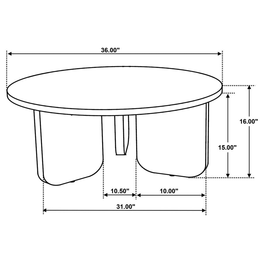 Home & Sleep Outlet - Dale Round Solid Mango Wood Coffee Table Brown