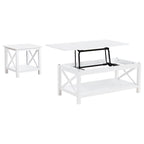 Home & Sleep Outlet - Skyview 2-piece Rectangular Lift Top Coffee Table Set White