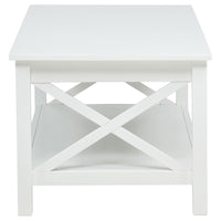 Skyview 2-piece Rectangular Lift Top Coffee Table Set White