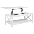 Home & Sleep Outlet - Skyview 44-inch Rectangular Lift Top Coffee Table White