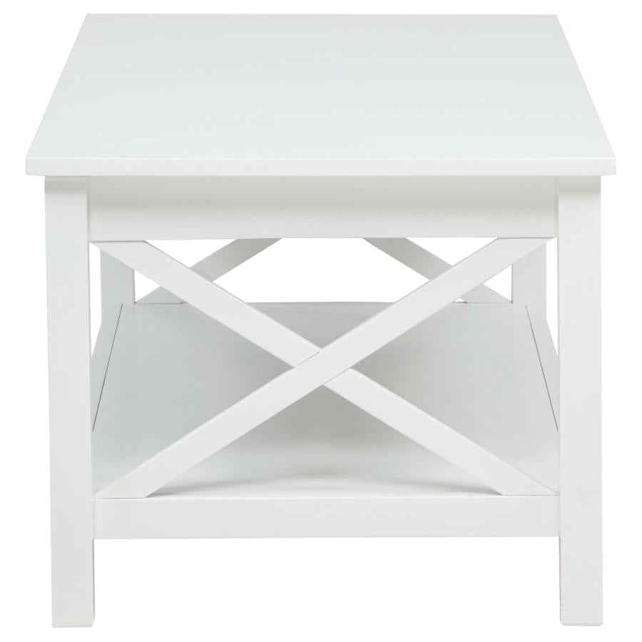 Skyview 44-inch Rectangular Lift Top Coffee Table White
