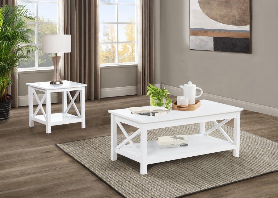 Home & Sleep Outlet - Skyview 44-inch Rectangular Lift Top Coffee Table White