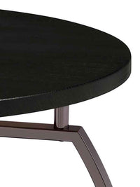 Dacre 2-piece Round Coffee and End Table Set Dark Charcoal
