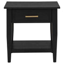 Lindenton 1-drawer Wood Occasional Side End Table Black