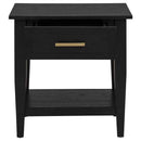 Lindenton 1-drawer Wood Occasional Side End Table Black