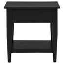 Lindenton 1-drawer Wood Occasional Side End Table Black
