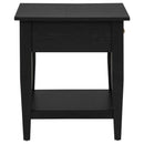 Lindenton 1-drawer Wood Occasional Side End Table Black